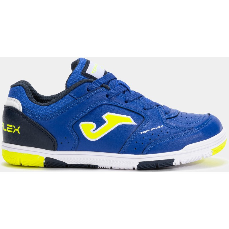 Kinder Fußball Hallenschuhe Futsal - JOMA Top Flex blau/gelb