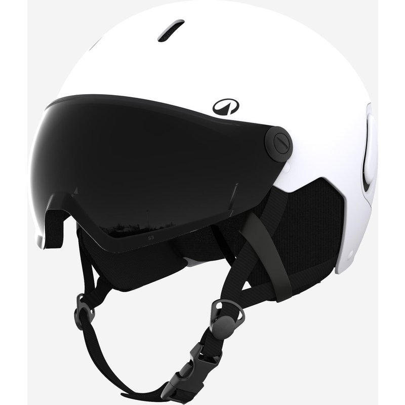 Skihelm Erwachsene mit Visier - PST 150 weiß