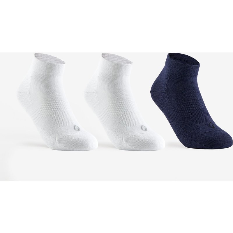 Kinder Tennissocken Mid 3er Pack - RS160 weiß/marineblau