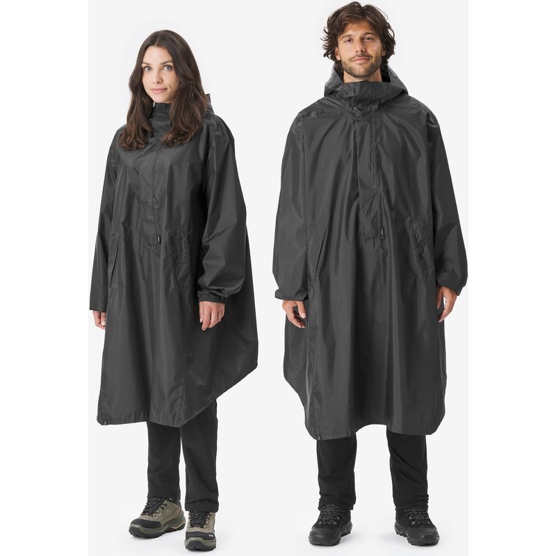 Poncho Regencape 60 L Wandern - MT500 schwarz