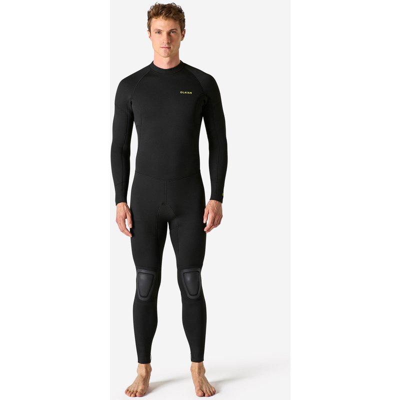 Neoprenanzug Surfen Herren Rückenreißverschluss 100 4/3 mm schwarz