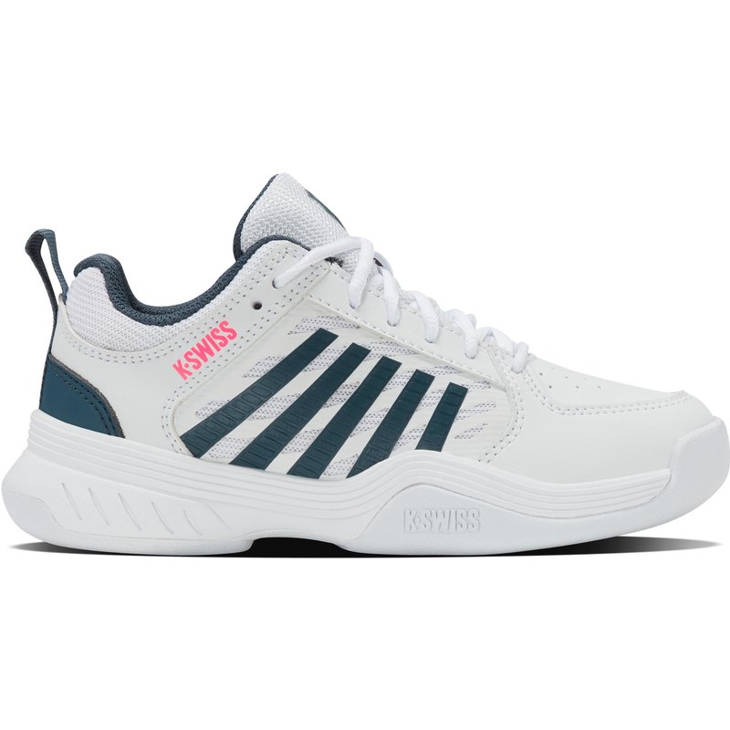 Kinder Tennisschuhe Teppich - Court Express 2 weiß/blau
