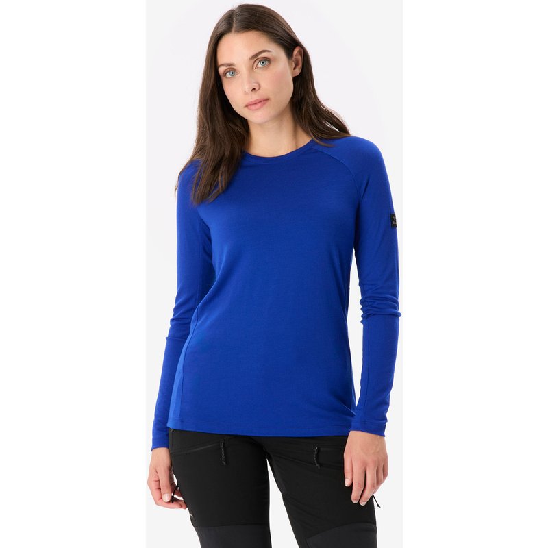 Merinoshirt Damen langarm - Merino Resist blau