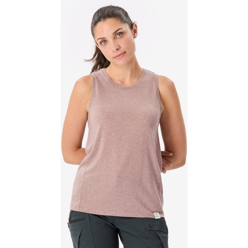 Tanktop Damen Trekking aus recycelter Merinowolle - Merino Rec Fresh rosa