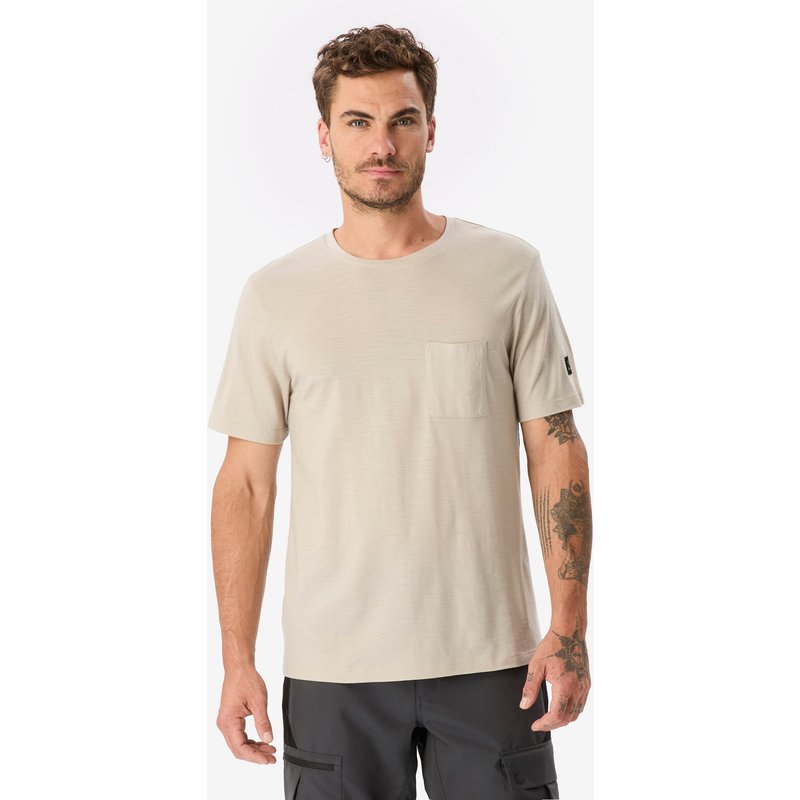 Merinoshirt Herren kurzarm - 100 % Merino beige