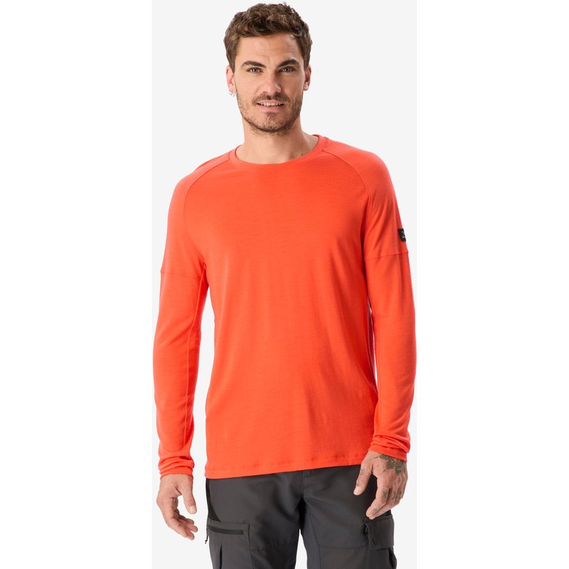 Merinoshirt Herren langarm - Merino Resist orange
