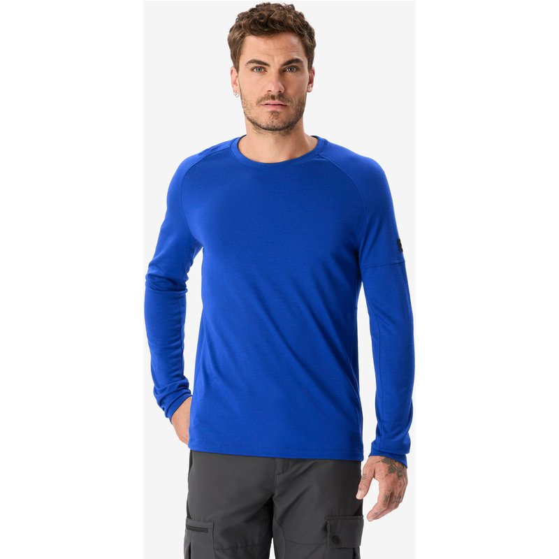 Merinoshirt Herren langarm - Merino Resist blau