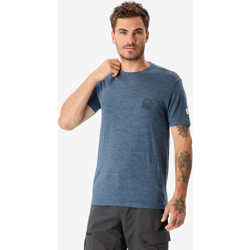 Merinoshirt Herren kurzarm - Merino Fresh blau
