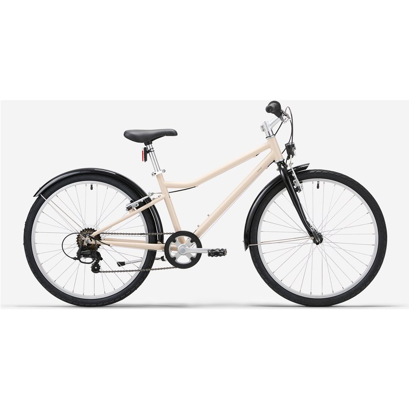 Kinderfahrrad Trekkingrad 24 Zoll B'TWIN 500 beige