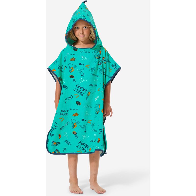 Surf-Poncho Kinder 110–135 cm 500 Allov grün