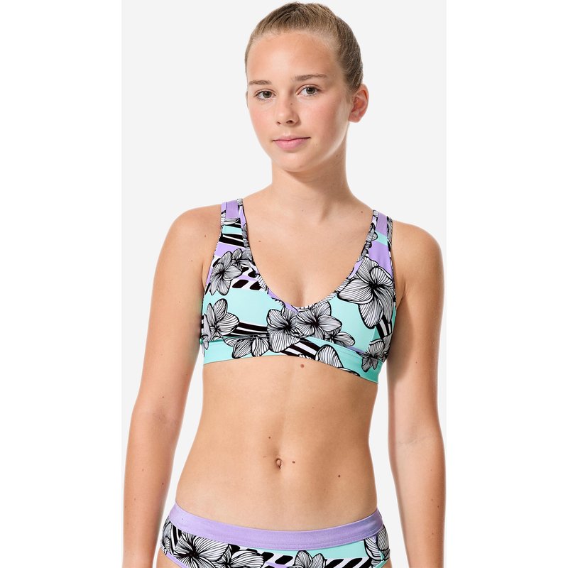 Bikini-Oberteil Surfen Mädchen Triangel Lily Vaya lila/geblümt