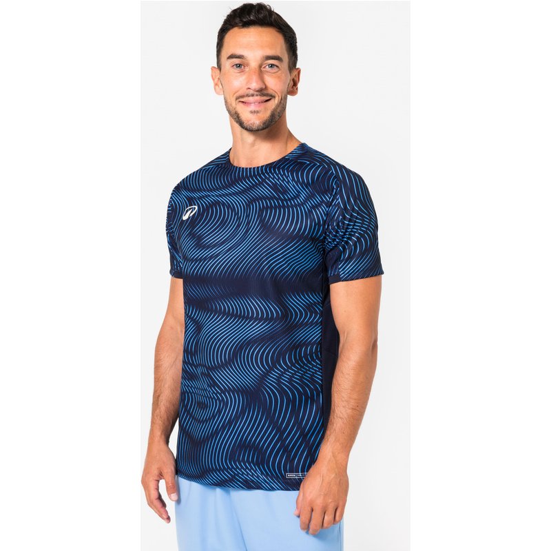 Damen/Herren Fußball Trikot - Club Wavy dunkelblau/hellblau