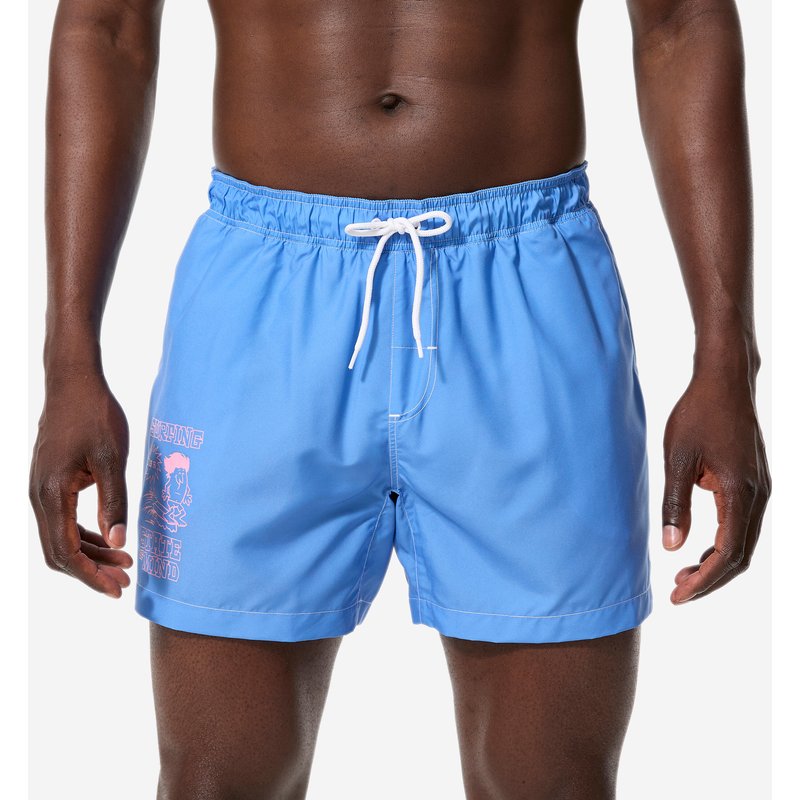 Boardshorts Herren kurz 100 Rad Mood 15'' blau