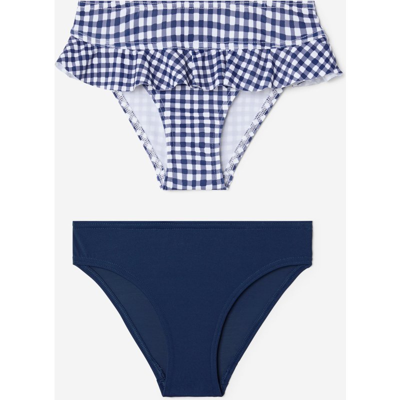 Bikini-Hose Mädchen 2er-Set Madi kariert/blau