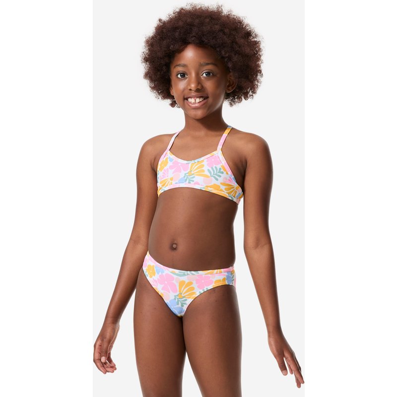 Bikini-Set Mädchen gekreuzte Träger Boni Vahine weiß