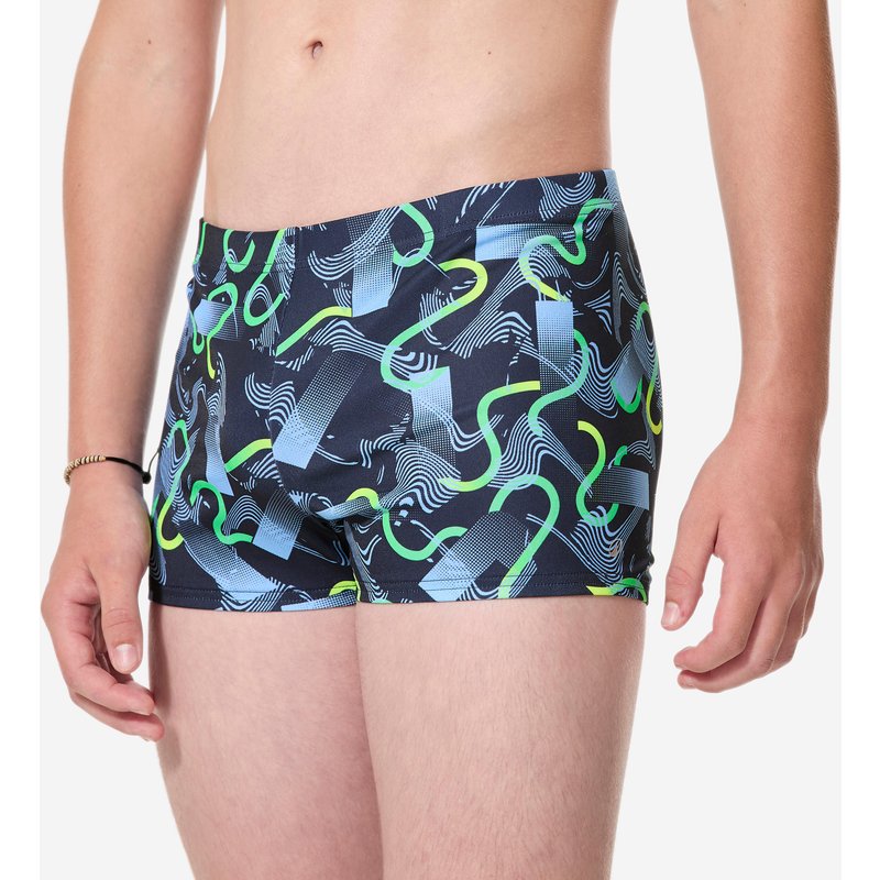 Badehose Boxer Jungen - Fiti Circ grün
