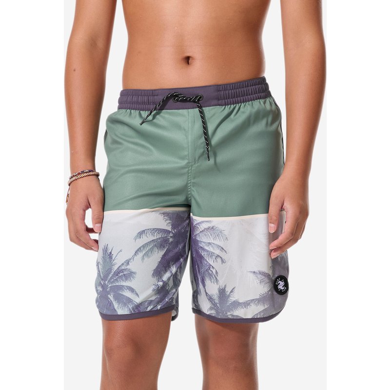 Boardshorts Kinder 500 Photopalm khaki