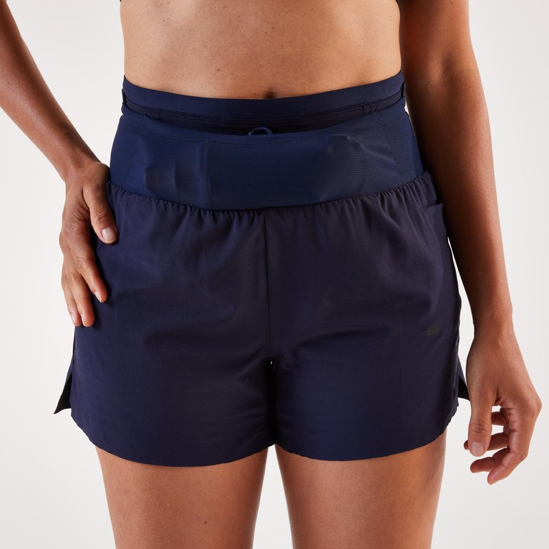 Laufshorts Trailrunning Damen - Run 900 blau/schwarz