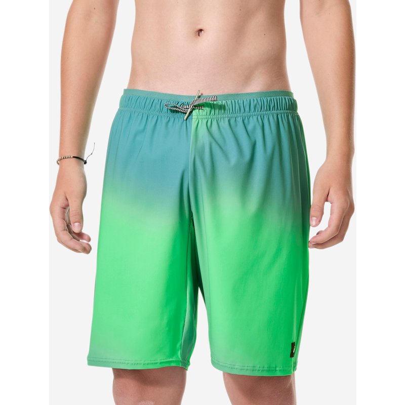 Badeshorts Jungen lang - Grad grün
