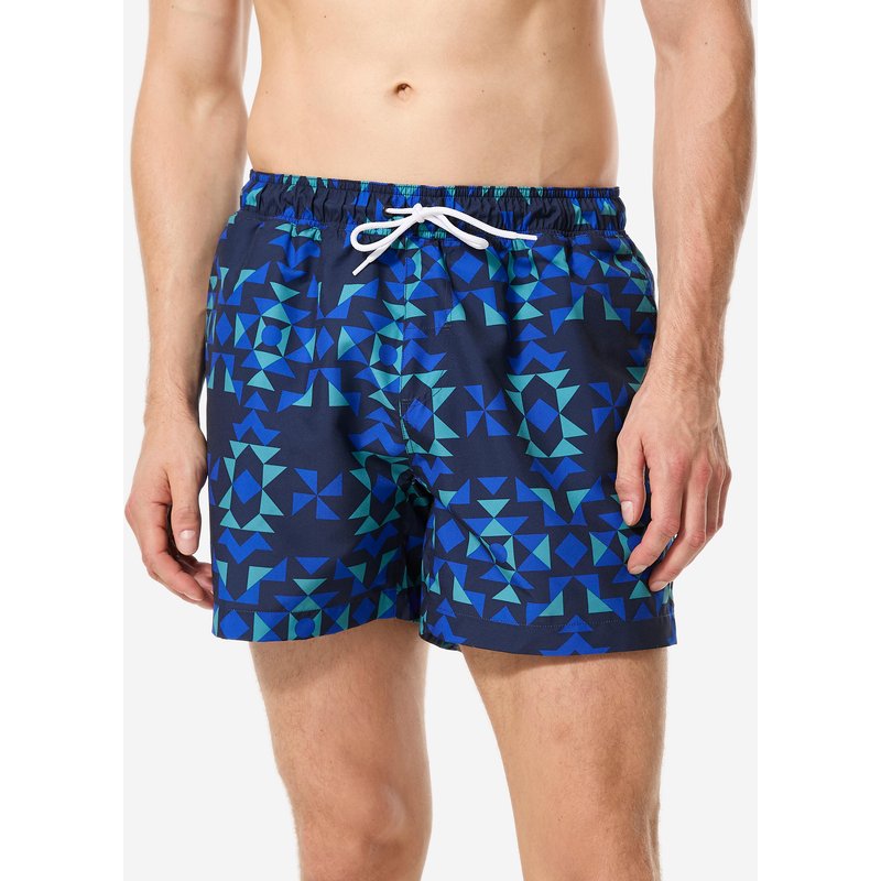 Boardshorts Herren kurz 100 Geotix 15'' blau