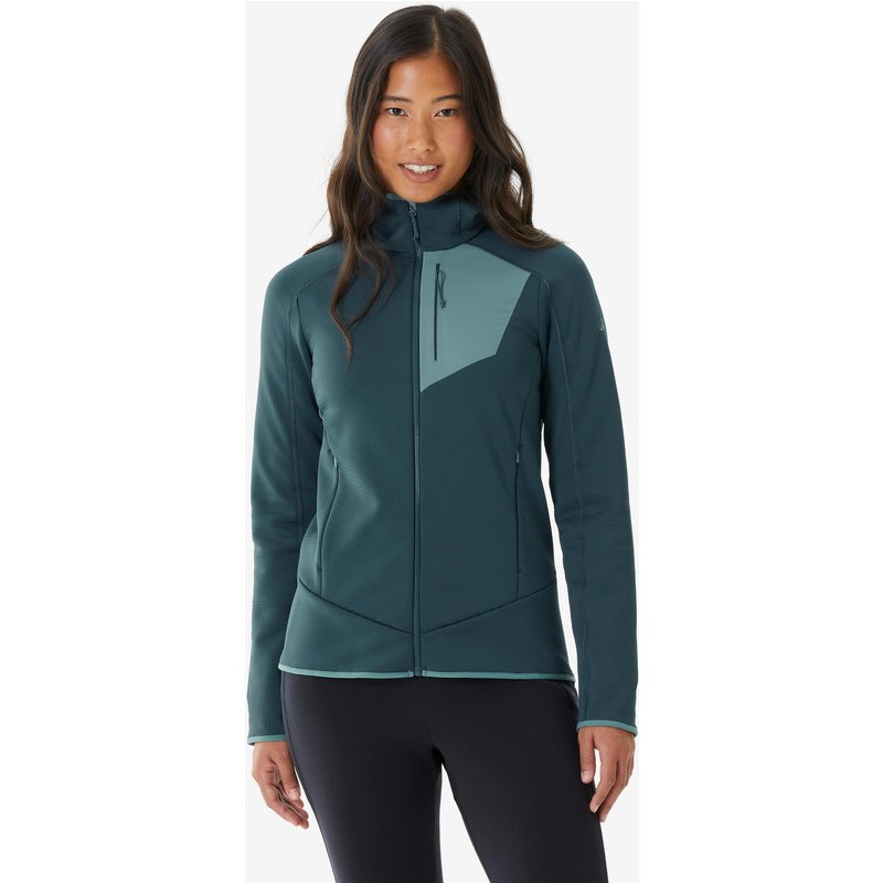 Fleecejacke Damen Wandern - MH500 grün