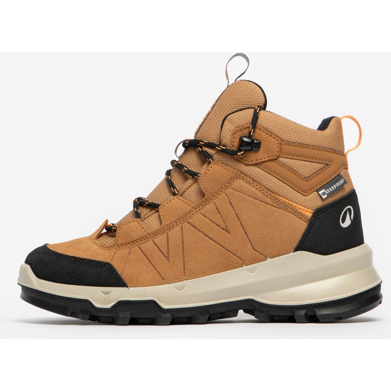 Wanderschuhe Kinder Gr.28–39 hoch und wasserdicht Wandern - MH900 braun