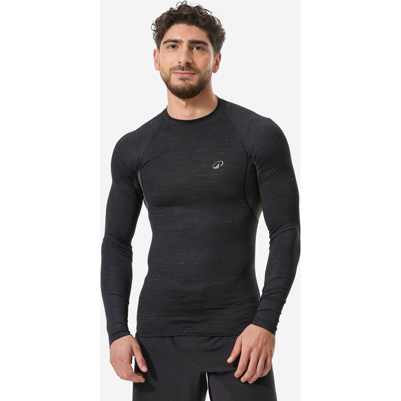 UV-Shirt langarm Herren 900 schwarz