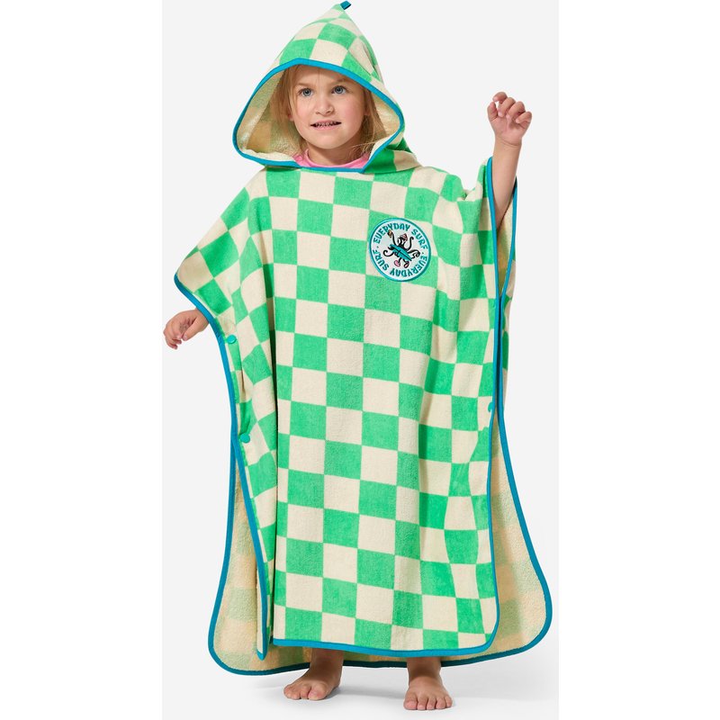 Surf-Poncho Kinder 110–135 cm 500 Poulpy grün