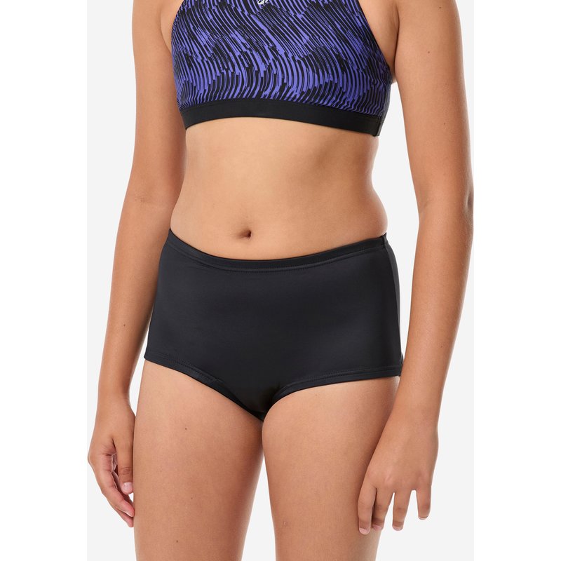 Menstruations-Bikini Shorty Mädchen dicht mittel Smoon - Cyané schwarz