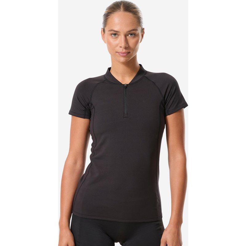 Aquafitness-Shirt Damen kurzarm - Elo schwarz