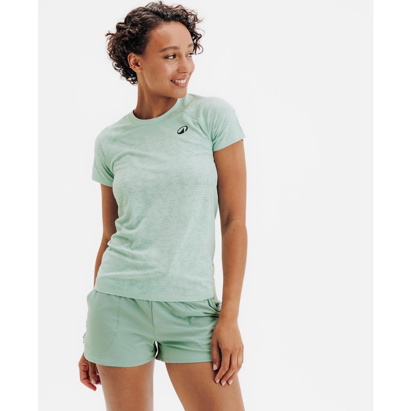 Damen Padel T-Shirt - nahtlos leicht grün