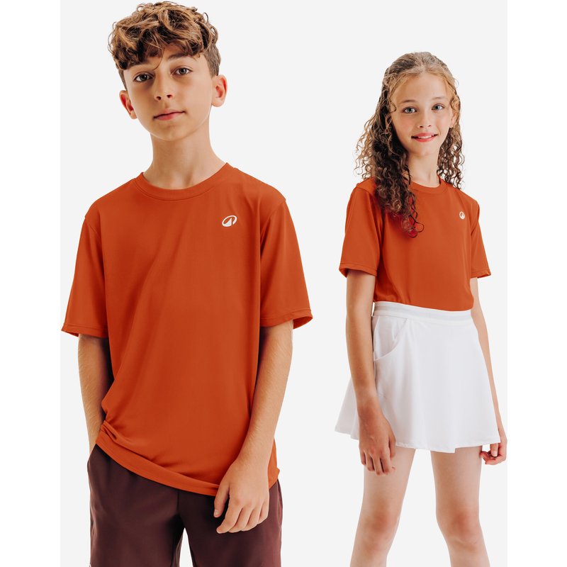 Kinder Tennis T-Shirt - TTS Light braun