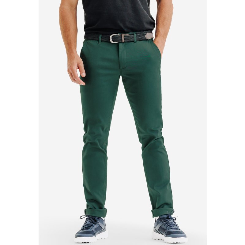 Herren Golf Chinohose Baumwolle - MW500 grün