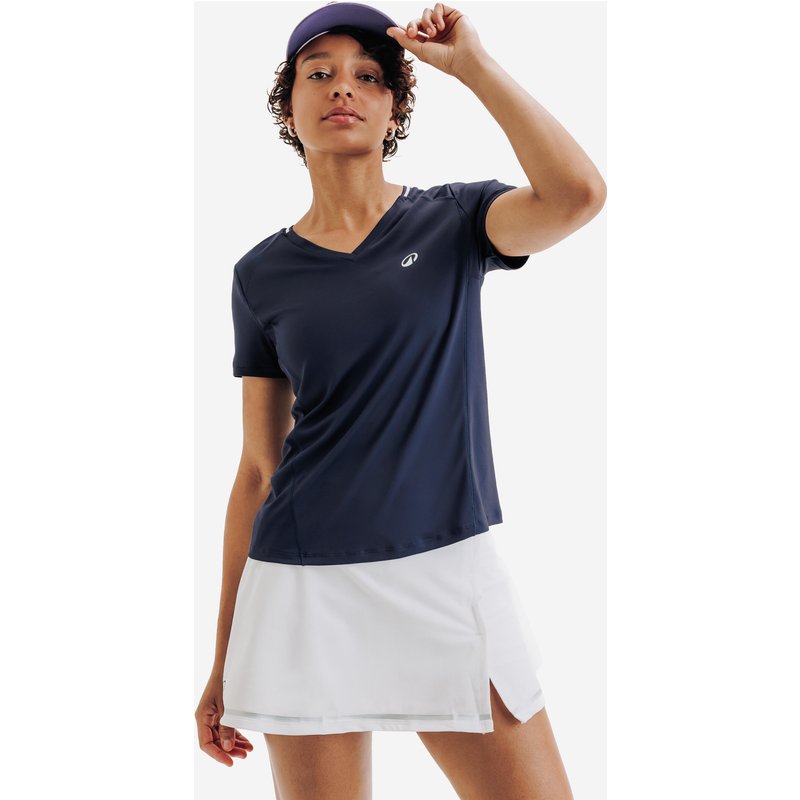 Damen Tennis T-Shirt V-Ausschnitt - Dry blau