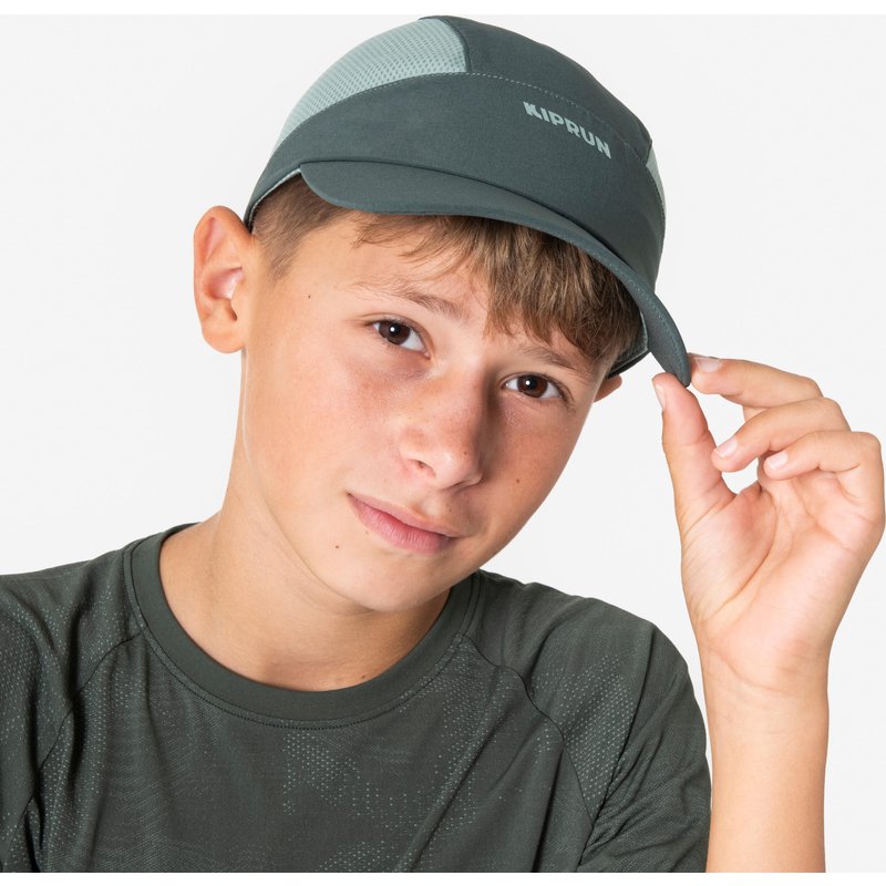 Lauf-Cap Schirmmütze Kinder atmungsaktiv - Run 500 khaki