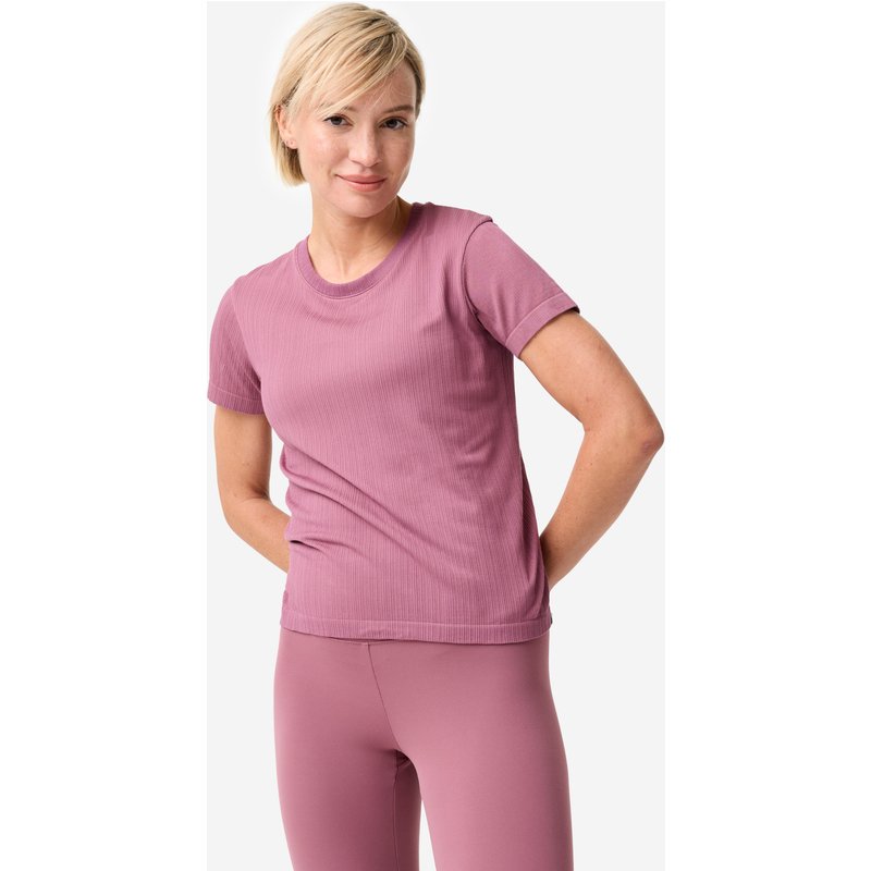 T-Shirt Damen Kurzarm atmungsaktiv - altrosa