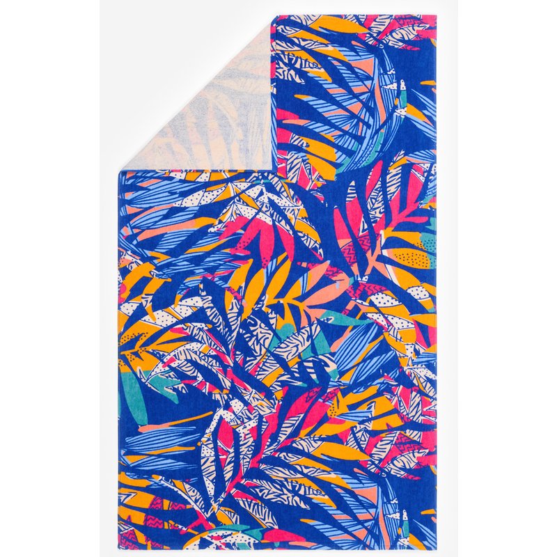 Handtuch Strand L 145 × 85 cm - Dschungel blau