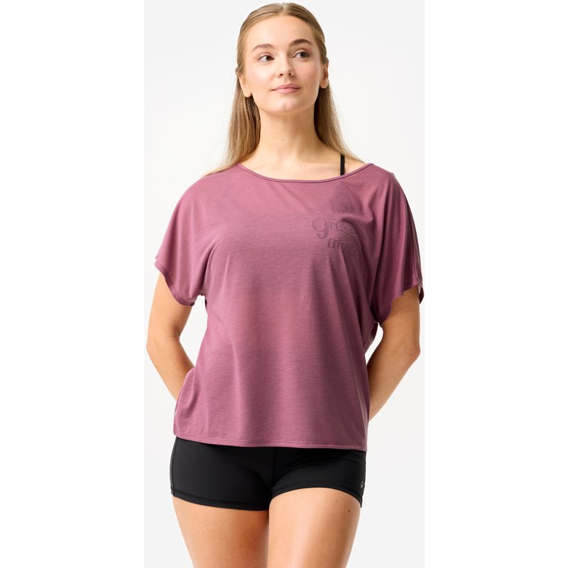 Dance-Shirt Damen Modern Dance kurzarm fließend violett