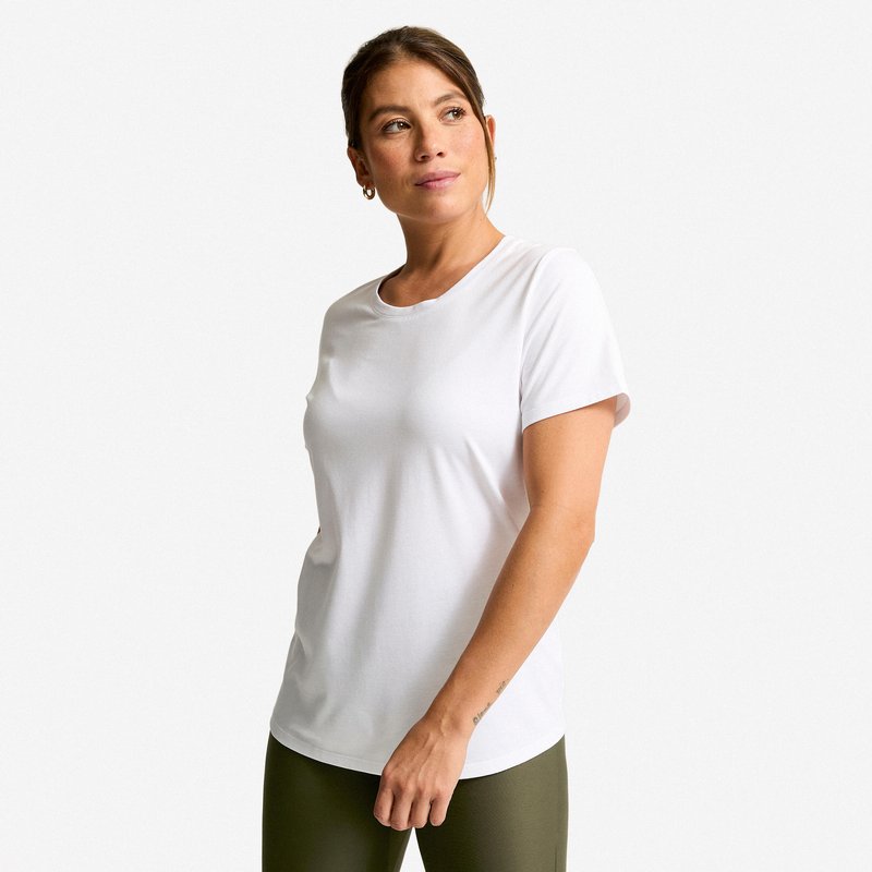 T-Shirt Damen Coolmax - weiß