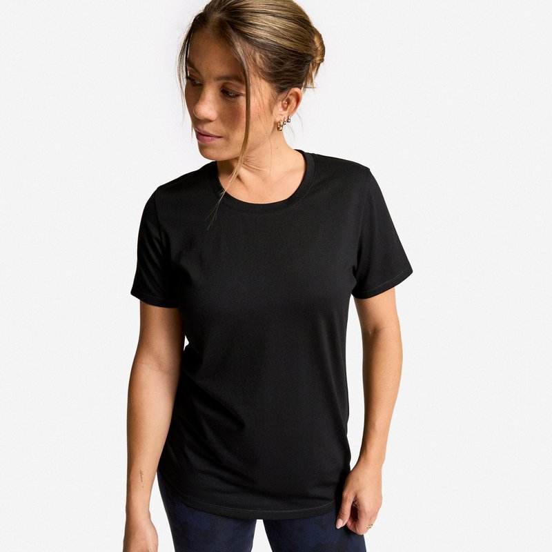 T-Shirt Damen Coolmax - schwarz