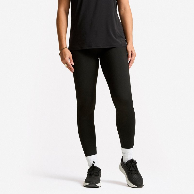 Leggings Damen klassisch atmungsaktiv - schwarz