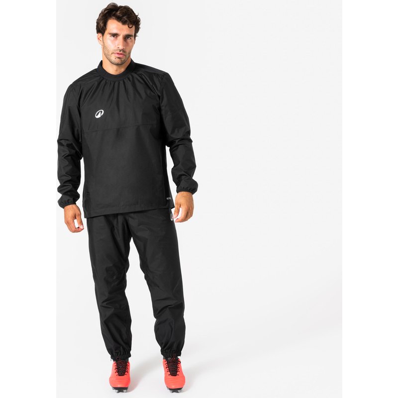 Damen/Herren Rugby Regenhose wasserdicht - R500 schwarz