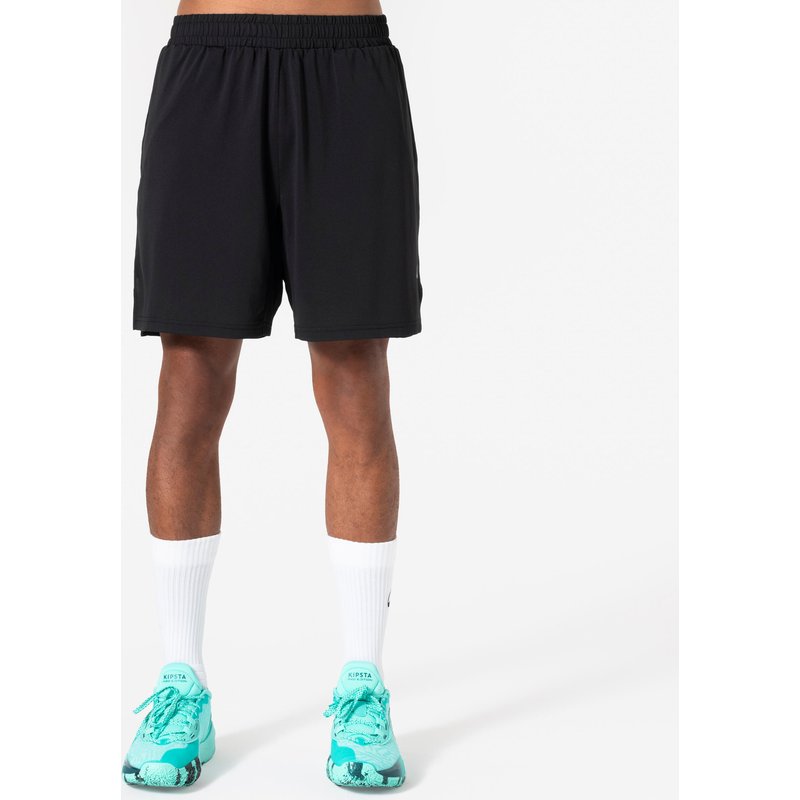 Damen/Herren Basketball Shorts mit Taschen - 500 schwarz