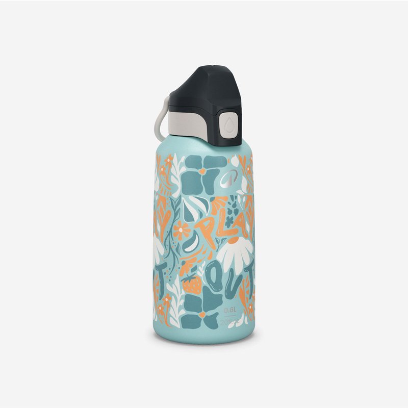 Trinkflasche Kinder Edelstahl mit Schnellverschluss Wandern - 500 0,6 l blau