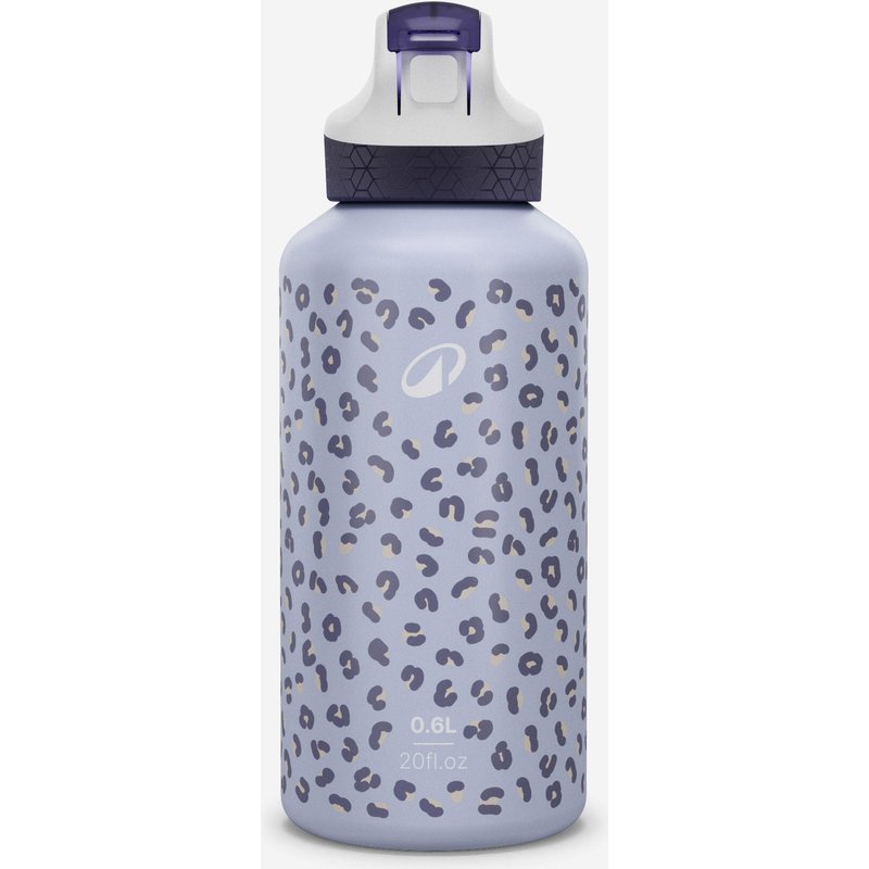 Trinkflasche 500 Kinder 0,6 l Aluminium Schnellverschluss Trinkhalm Wandern