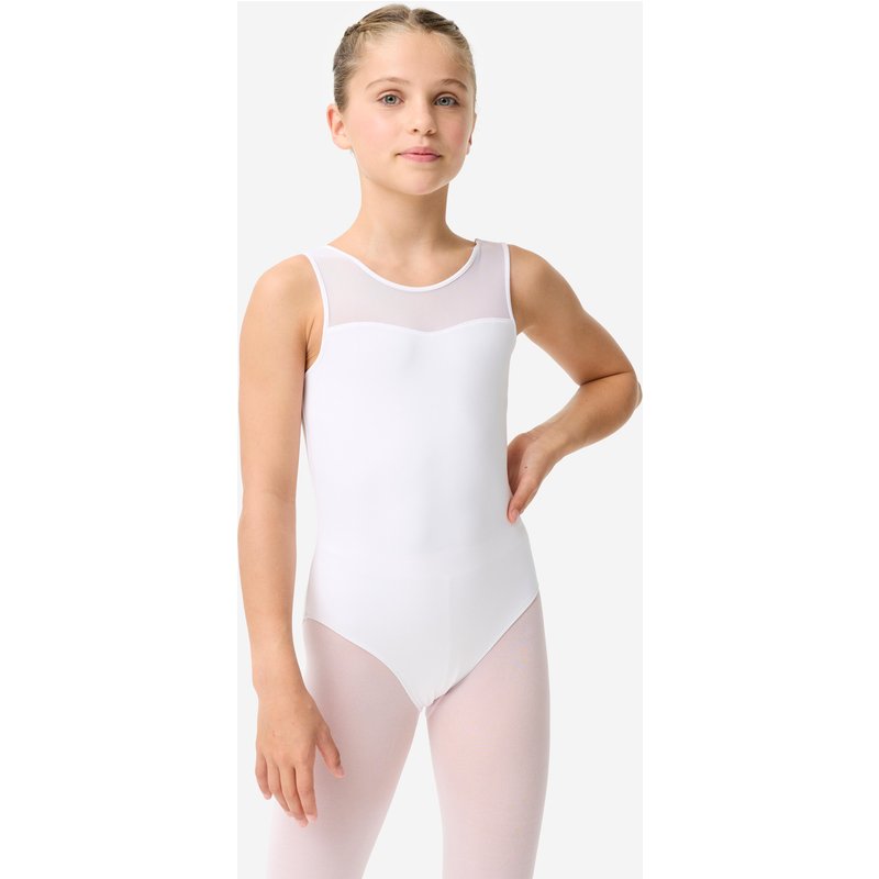 Tanzbody Ballett Mädchen mit Voile - weiß