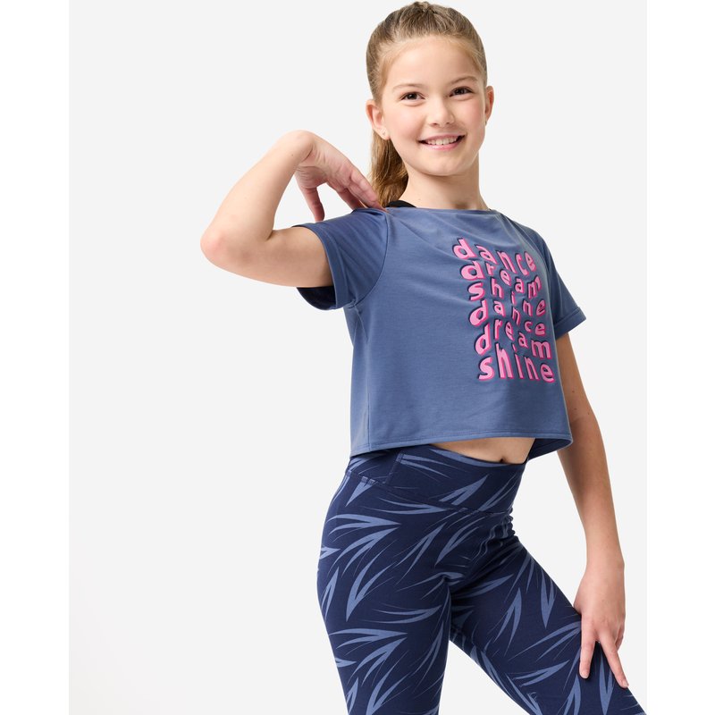 Dance-Shirt Mädchen Modern Jazz Dance Crop Top - marineblau