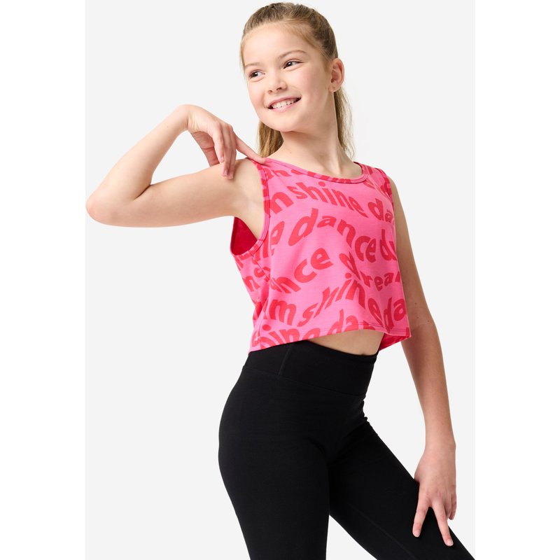 Dance-Top Damen Modern Jazz Dance Crop Top fließend - rosa
