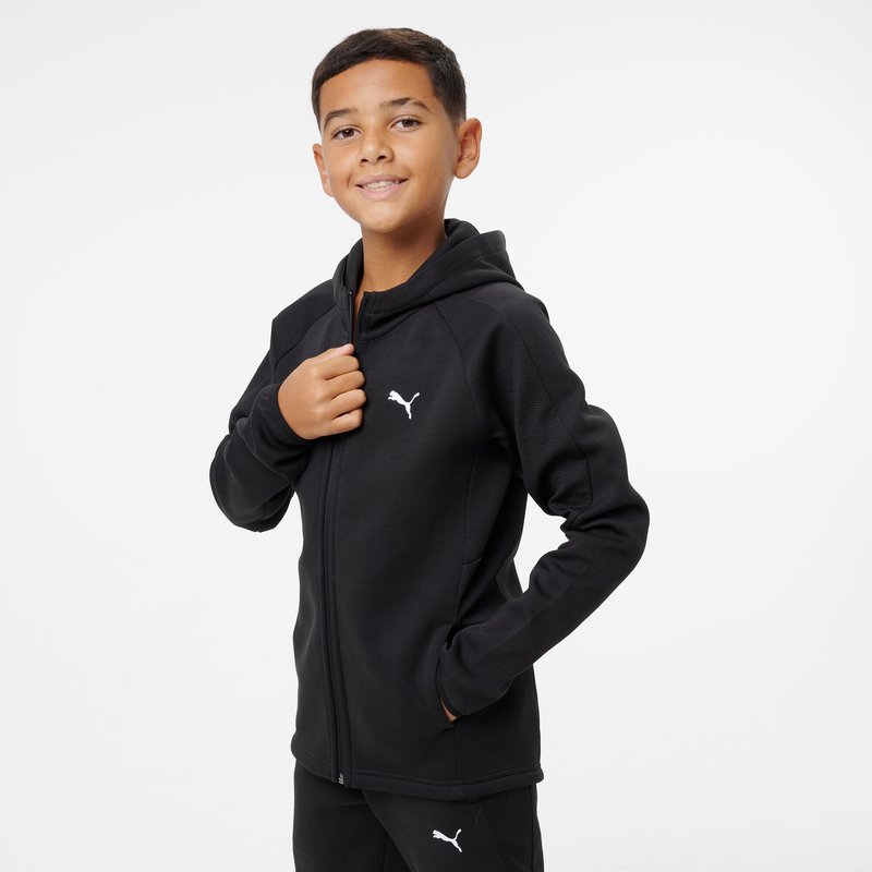 Kapuzenjacke Kinder - schwarz