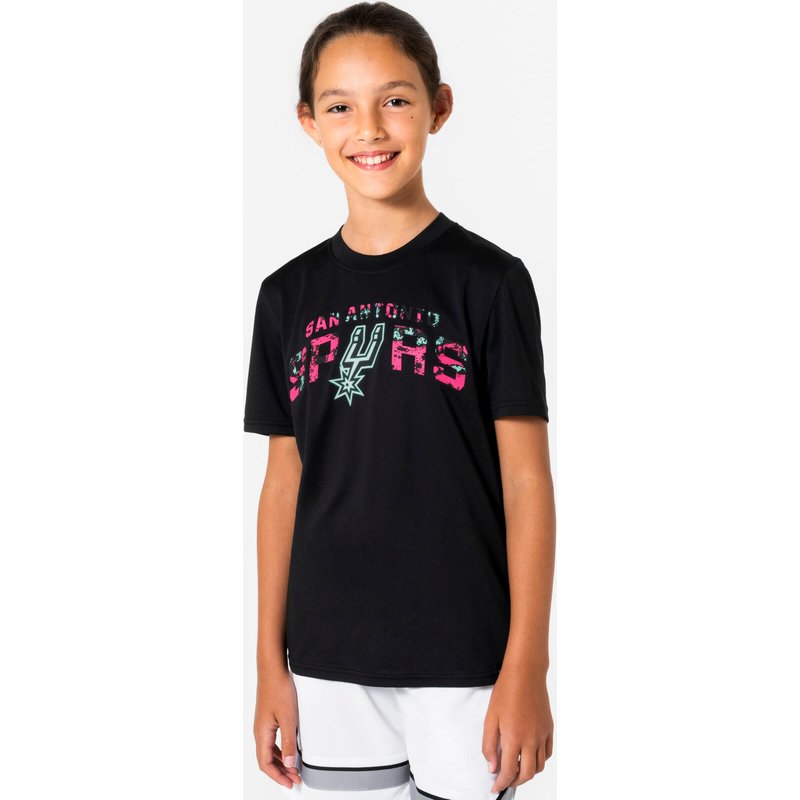 Kinder Basketball T-Shirt NBA Spurs - TS900 schwarz